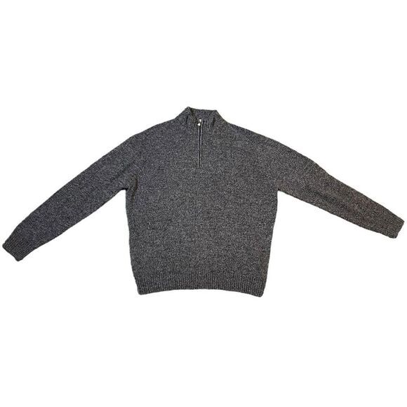 Men’s Enzo Montanari 1/4 Zip 100% Wool Sweater - Picture 2 of 9